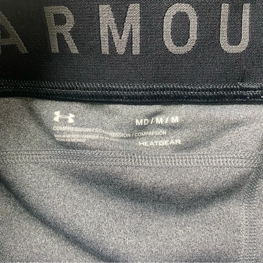 Under Armour Black and Gray Compression Leggings